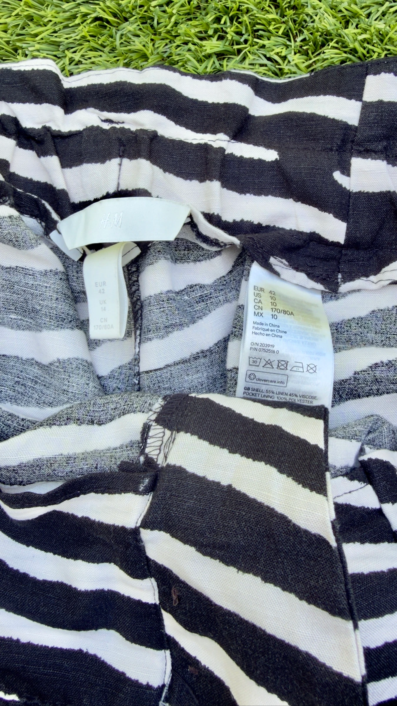 Zwart-witte damesbroek maat 42 van H&M – photo 4